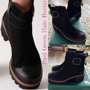 Paul Green Halo Black Ankle Boots